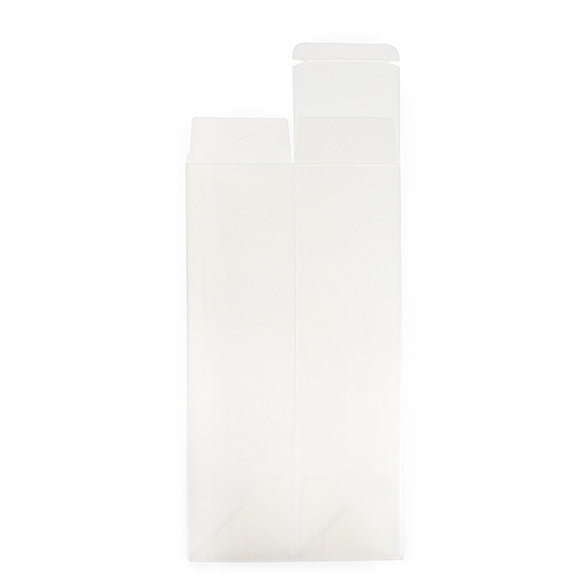 PLBF176 Boite pliante givrées pour bouteille transparente 8x8x31 cm.