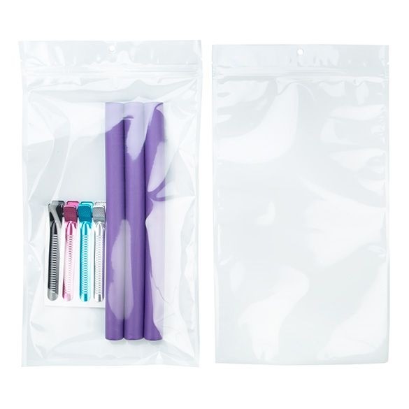 Grip Seal Bags Transparent/White 17.8x30.5cm