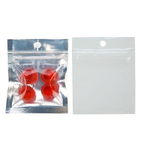Grip Seal Bags Transparent/White 5x5cm