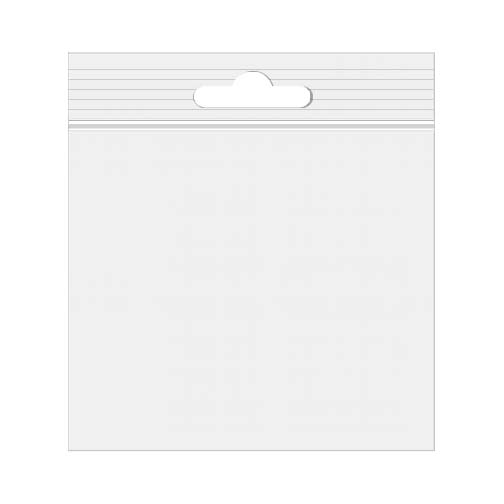 Grip Seal Bags with Euroslot 21.5x21.5 Crystal Clear PP 50 micron