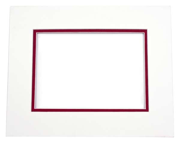 Mount Board Double thick Ivory/Terracotta 45.7x61cm with 32.1x47.3cm Window