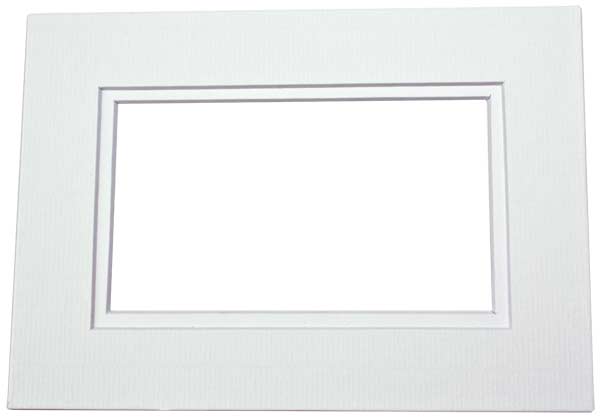Mount Board Double thick White/White Core 27.9x35.6cm with 20.3x27cm Window
