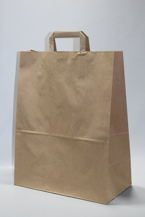Paper Carrier Bags 32x21x27cm Brown Kraft 80 g/qm