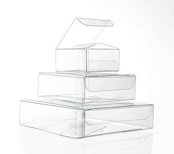 Plastic Gift Boxes 10.2x10.2x5.1cm Crystal Clear