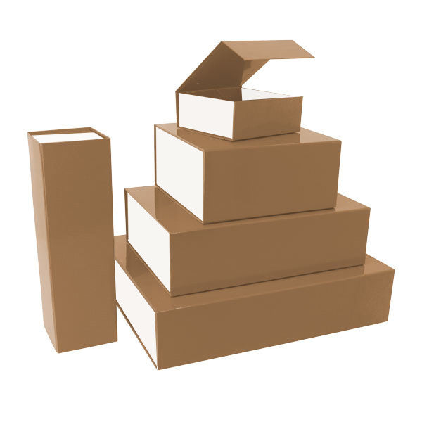 Magnet boxes 14x14,5x5,7cm Brown/white (25 pcs)