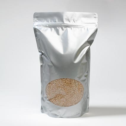 Stand Up Pouches Silver with oval Window 13x7x20.5cm | 113 grams