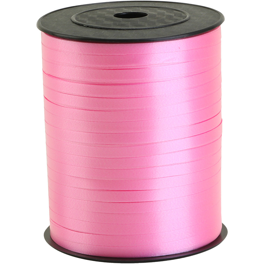 Ruban cadeau, L : 5 mm, rose, 400 m/ 1 rouleau [HOB-557442]