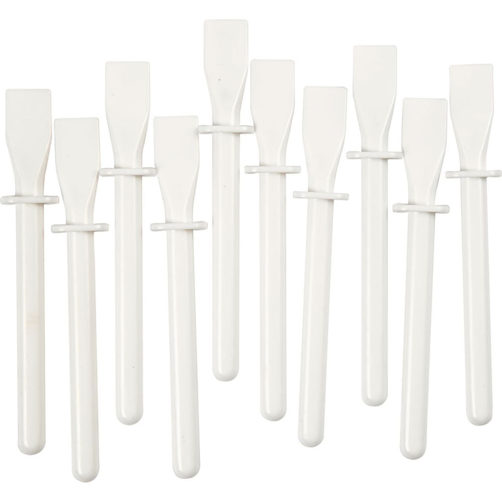 Spatule à colle, L : 11,5 cm, L : 15 mm, blanc, 10 pièces/ 1 Pq. [HOB-10311]