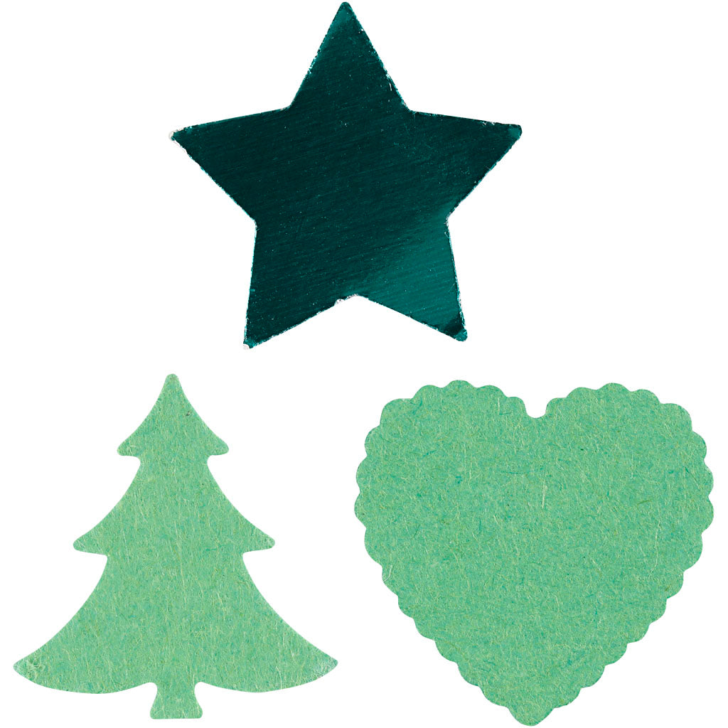 Ponsen, ster, hart, kerstboom, afm 16 mm, rood, 1 set [HOB-11340]