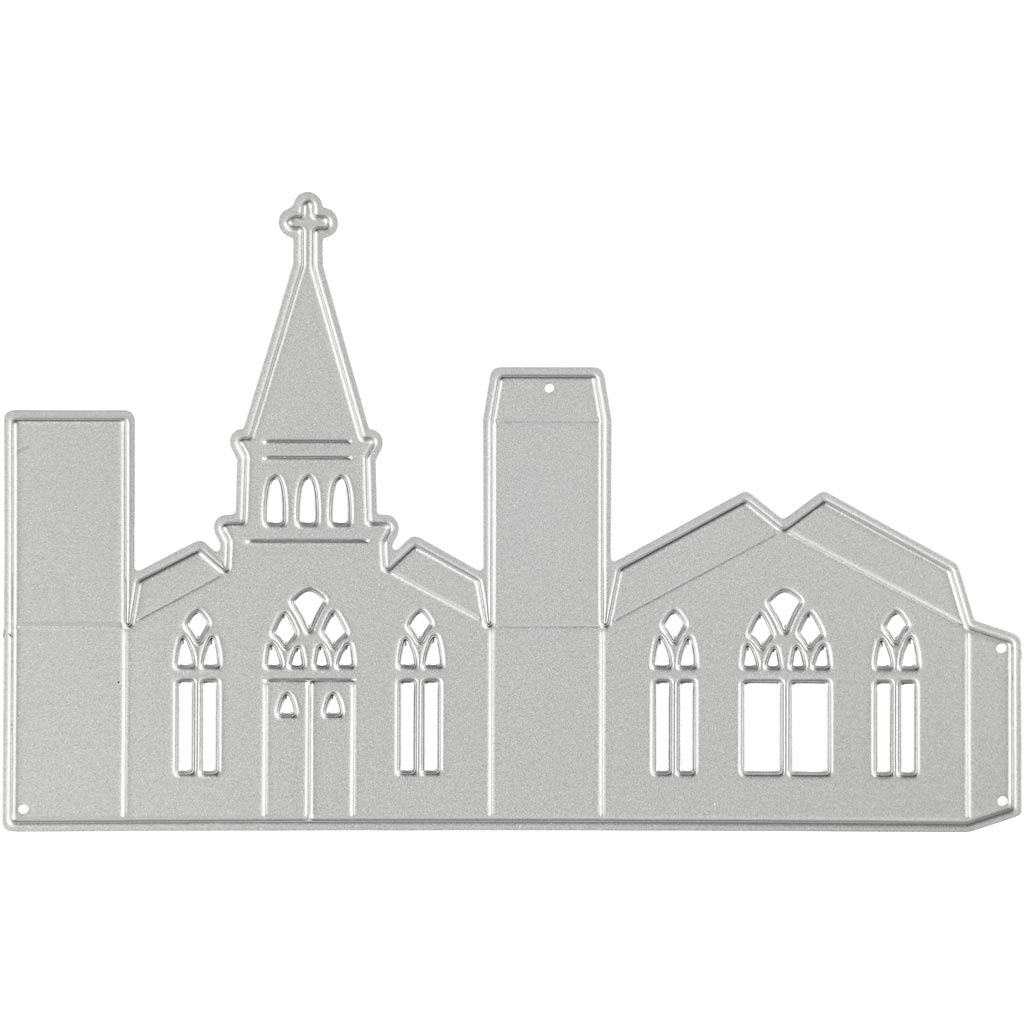 Die Cut and Embossing Folder, church 3d, size 135x85 mm