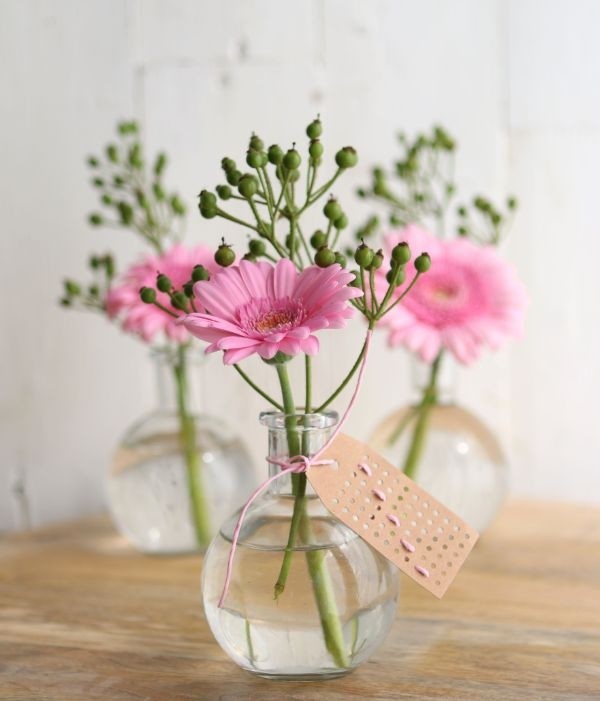 Bouteille ronde en verre de 10cm de haut Ø 8cm (plateau de 24 pièces) [IFS-129193]