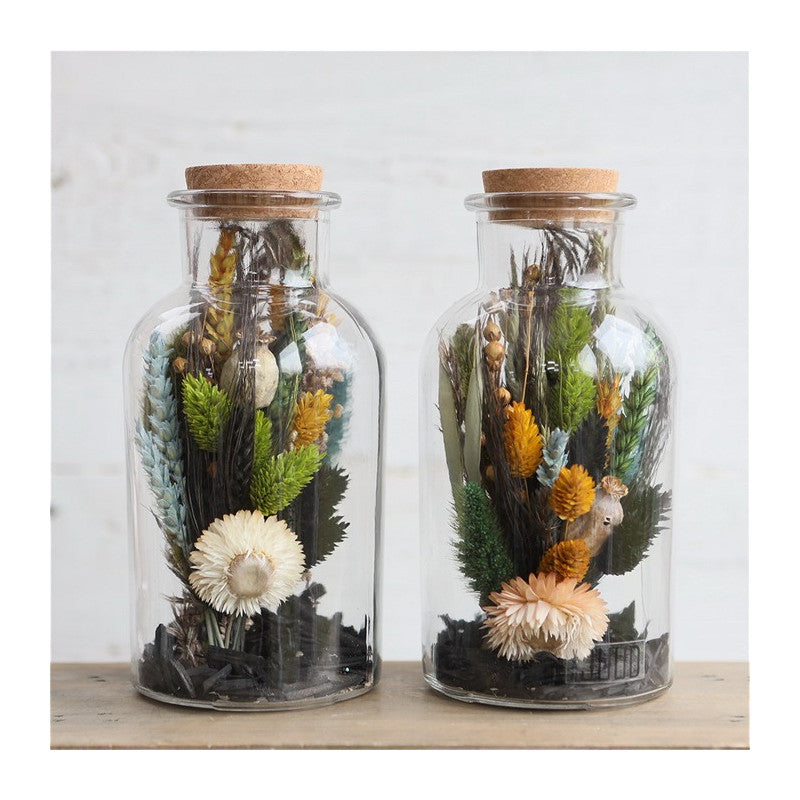 Glazen Medicijnflesje 20cm hoog Ø 10cm (tray met 6 stuks) [IFS-129198]