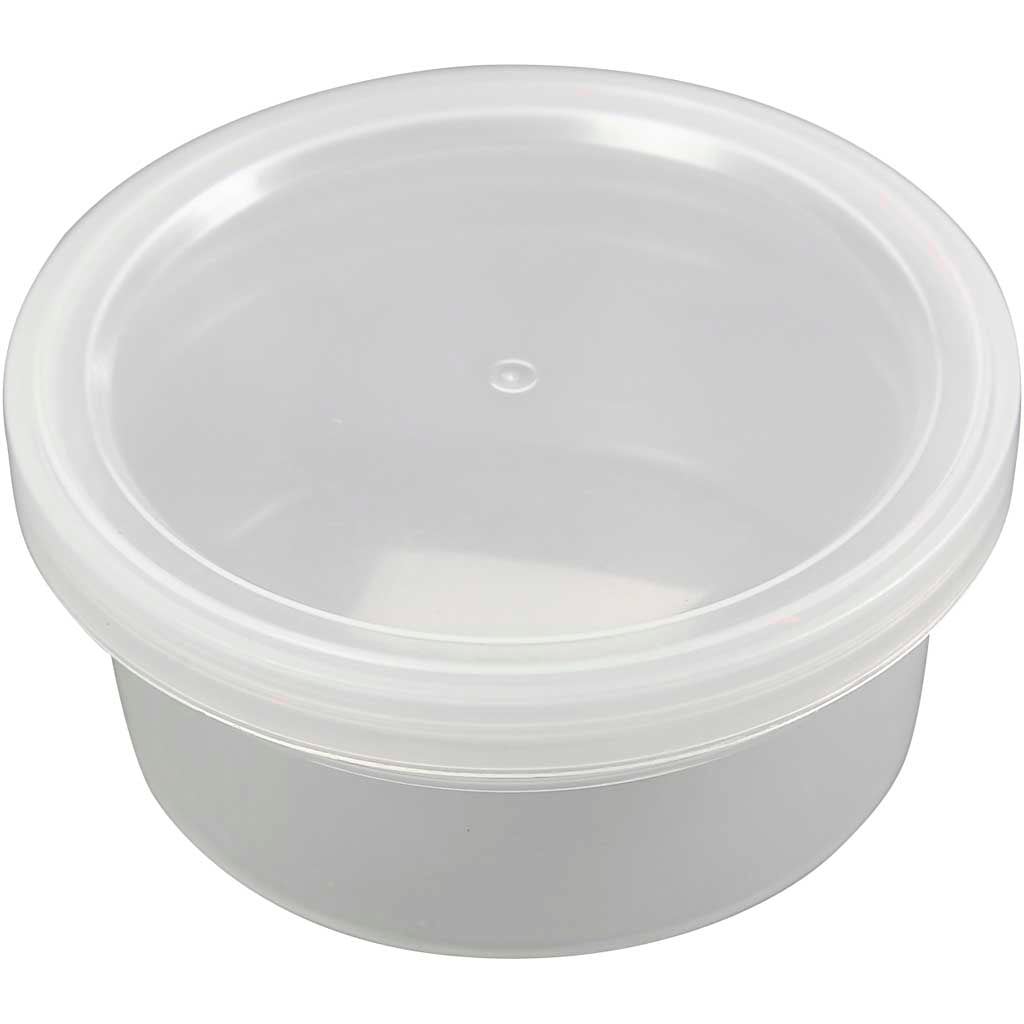 Pot en plastique avec couvercle, h: 38 mm, d: 84 mm, 20pièces, 125 ml [HOB13173]