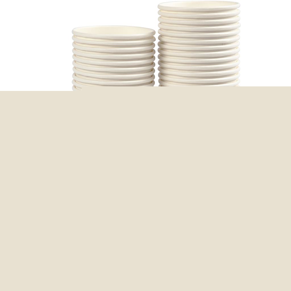Paper Cup, H: 7,8 cm, dia. 7,2 cm, 205 ml, white, 50 pc