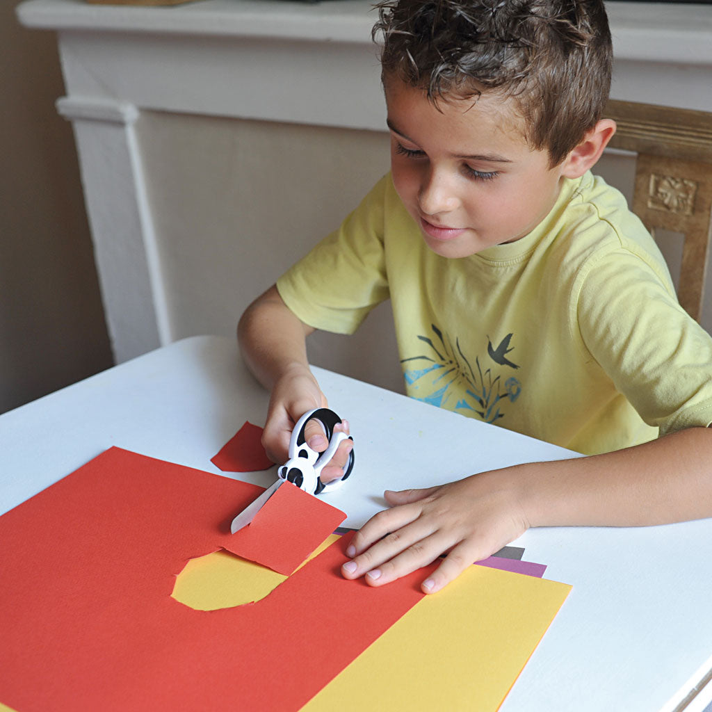 Fiskars Ciseaux Animaux pour Enfants, Panda, L : 13 cm, 1 pièce [HOB-1382]