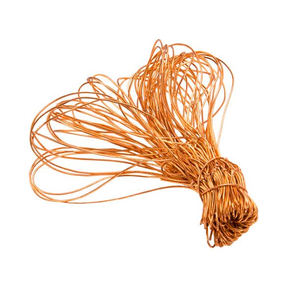 Versierelastiek metallic koper 40,5cm (50 stuks) [16MC]