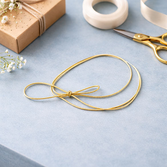 Ruban élastique de décoration Vinyle Stretch à dérouler or métallique 40.5 cm (50 Pièces) [16MG]