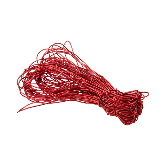 Versierelastiek metallic rood 40,5cm (50 stuks) [16MR]
