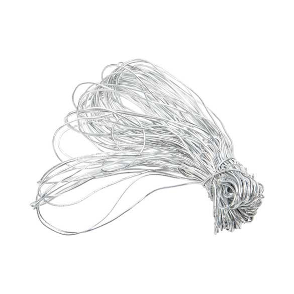 Ruban élastique de décoration Vinyle Stretch à dérouler argent métallique 40.5 cm (50 Pièces) [16MS]