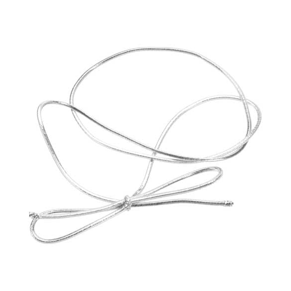 Ruban élastique de décoration Vinyle Stretch à dérouler argent métallique 40.5 cm (50 Pièces) [16MS]