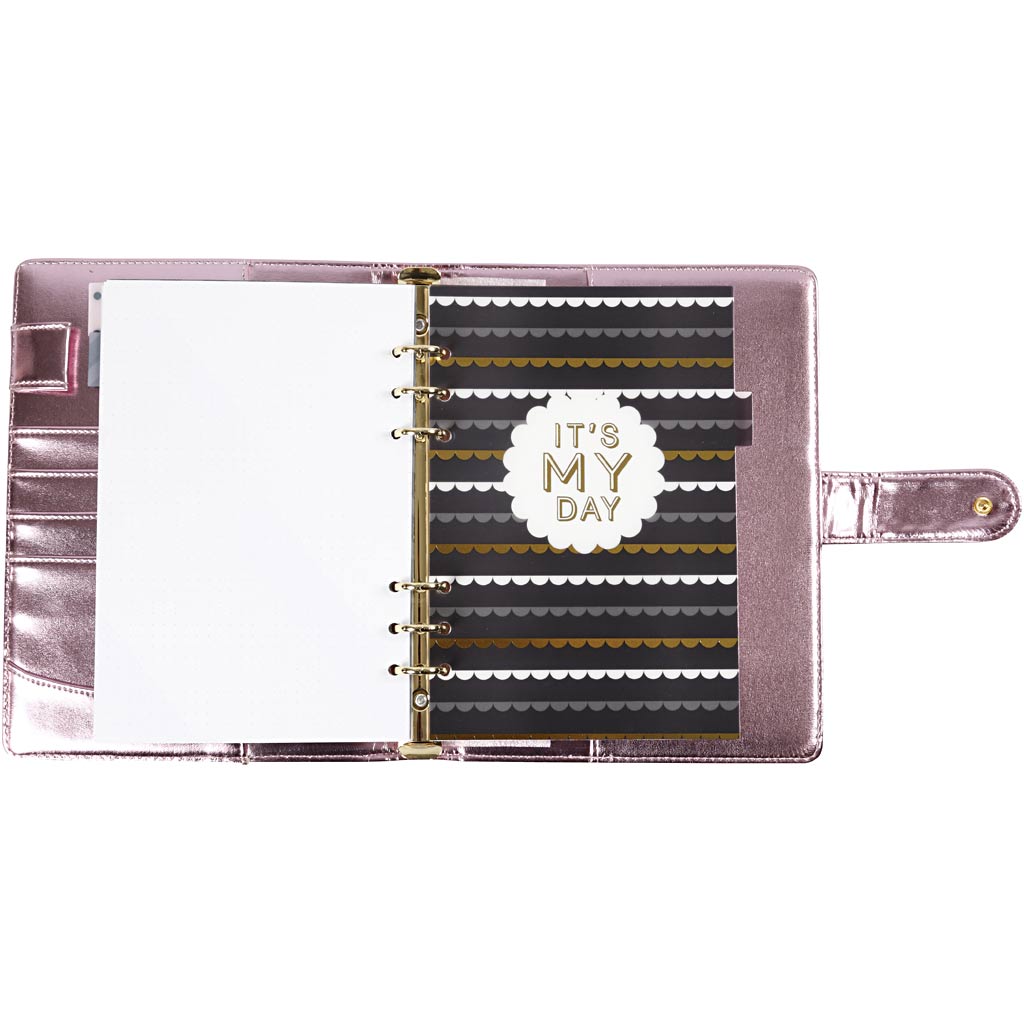 Planner / Bulletjournal, roze, afm 19x23,5x4 cm, ringband, 1 stuk [HOB192648]