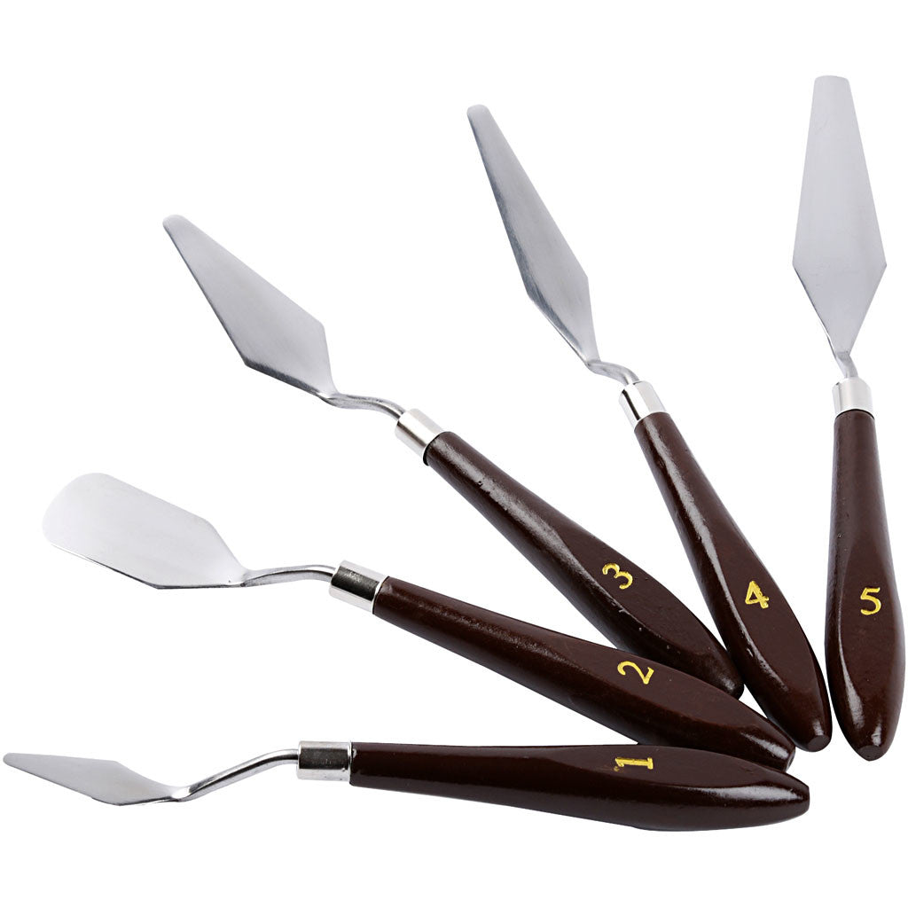 Palettes en métal, L : 17-23 cm, L : 1,5-2,5 cm, 5 pièces/ 1 Pq. [HOB-10314]