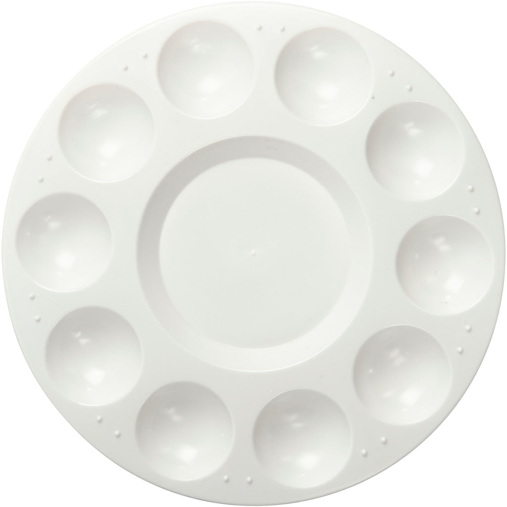 Palette, Palette ronde avec 11 alvéoles, d 17 cm, blanc, 1 pièce [HOB-103300]