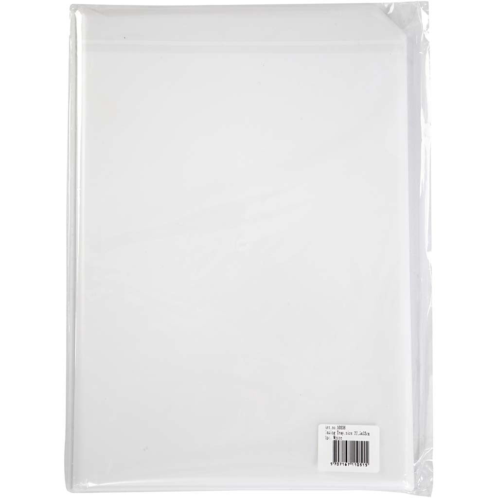 Inkt blad, D: 1,5 cm, afm 25x34 cm, wit, 1 stuk [HOB-10336]