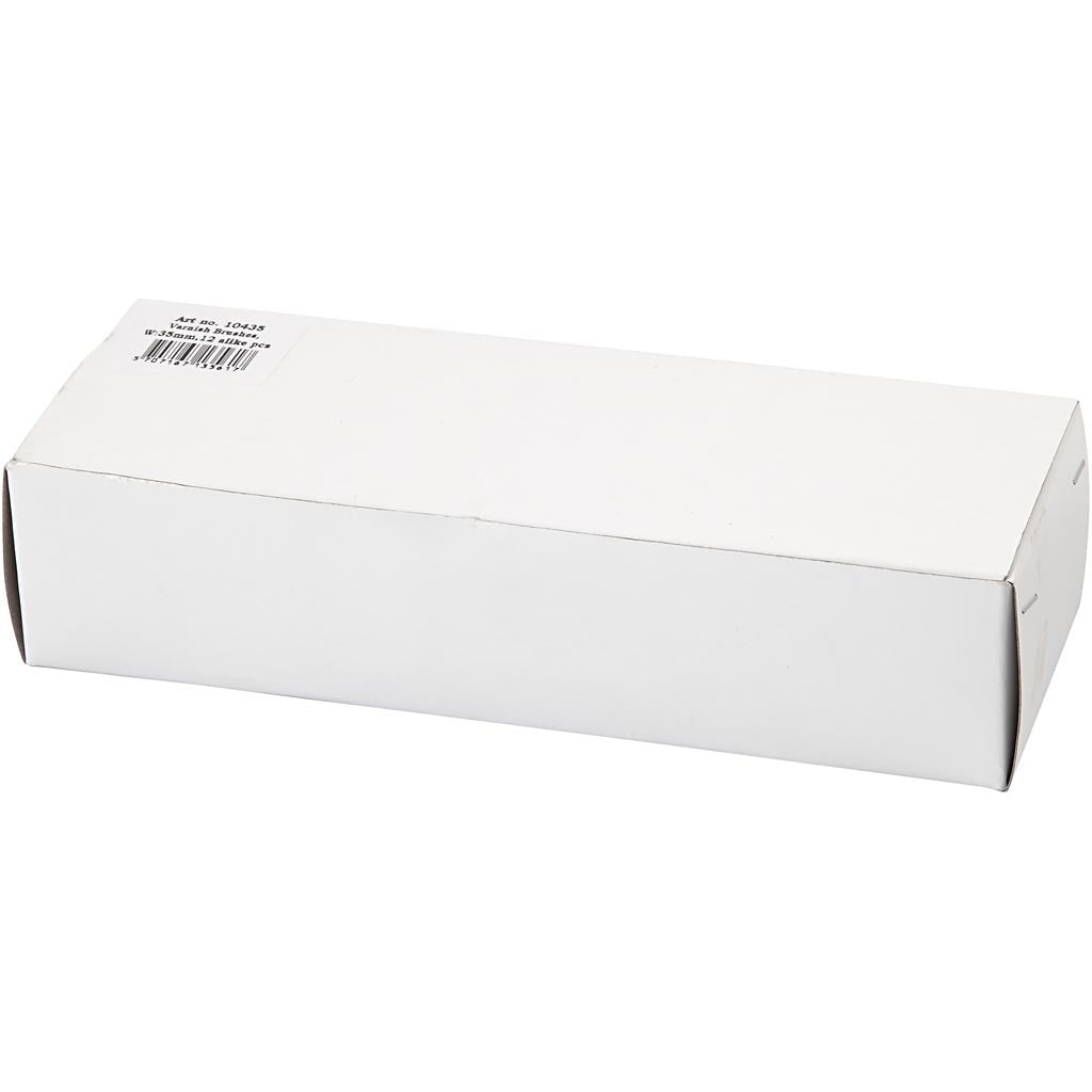 Pinceaux pour vernis, L : 18,5 cm, L : 35 mm, Plat, 12 pièces/ 1 Pq. [HOB-10435]