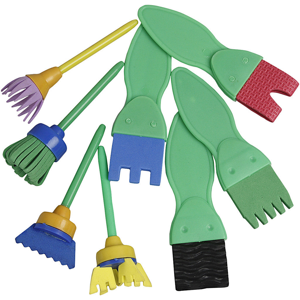 EVA Schuimpenselen, L: 11-13 cm, B: 30-45 mm, 24 stuk/ 1 doos [HOB-10454]