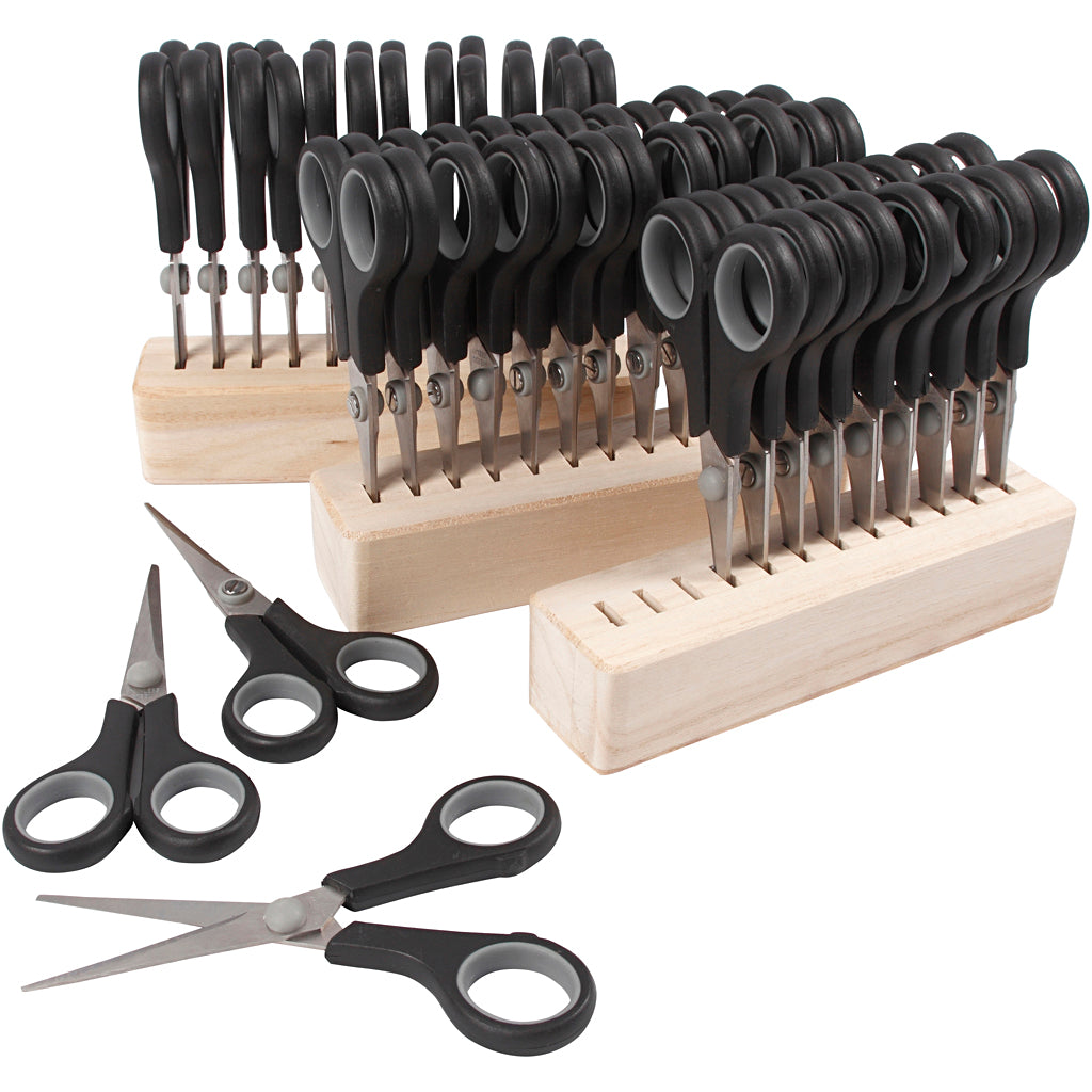 Ciseaux pour Enfants, L : 14 cm, droitier & gaucher, noir, 1 set [HOB-11199]