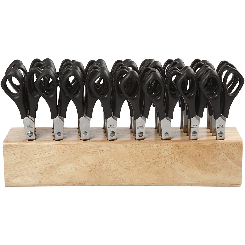 Schoolscharen met Rek, L: 14 cm, rond, 1 set [HOB-11228]