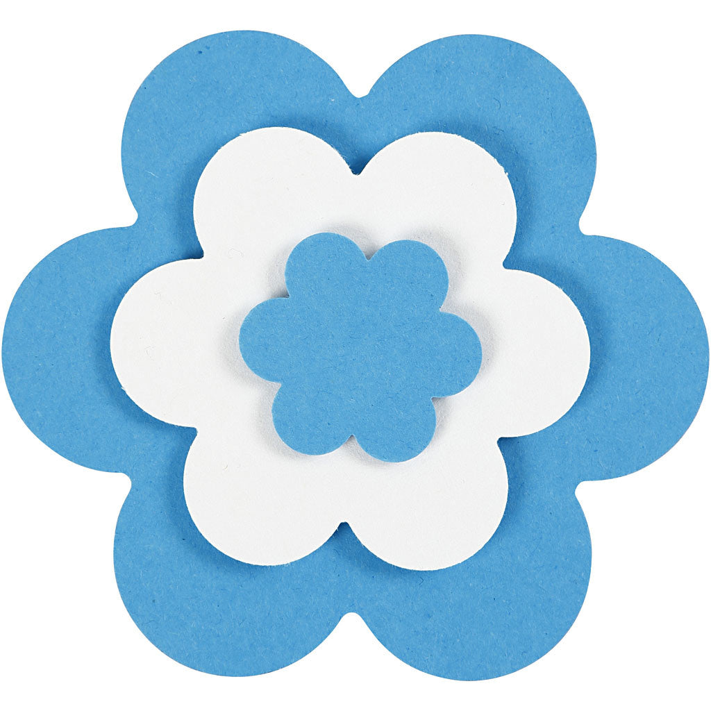 Perforatrices fantaisie, fleur, dim. 25+49+75 mm, 3 pièces/ 1 Pq. [HOB-112950]