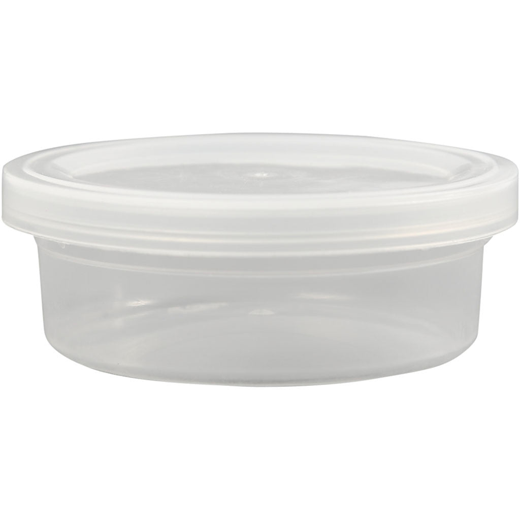 Pot en plastique avec couvercle, H : 24 mm, d 68 mm, 45 ml, 20 pièces/ 1 Pq. [HOB-13171]