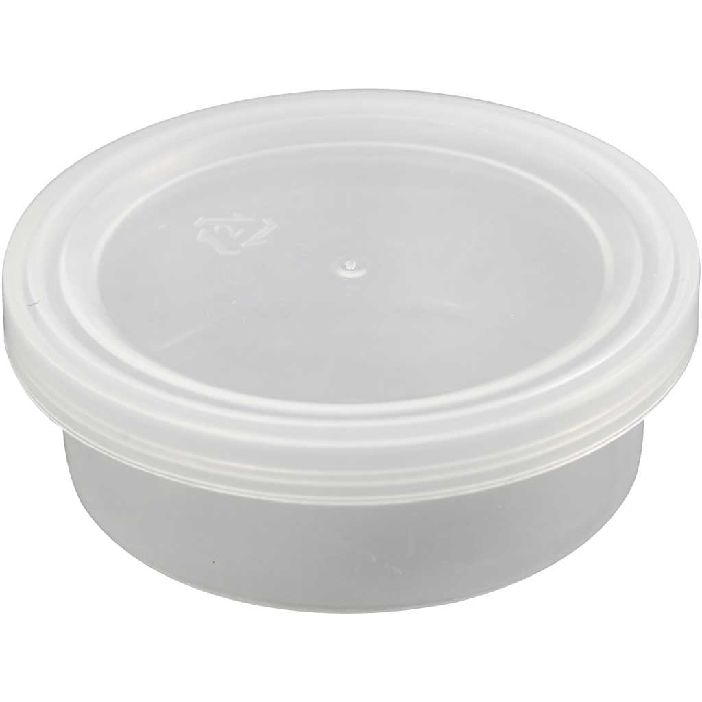 Pot en plastique avec couvercle, H : 24 mm, d 68 mm, 45 ml, 20 pièces/ 1 Pq. [HOB-13171]