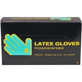 Gants de latex, dim. small, 100 pièces/ 1 Pq. [HOB-13222]