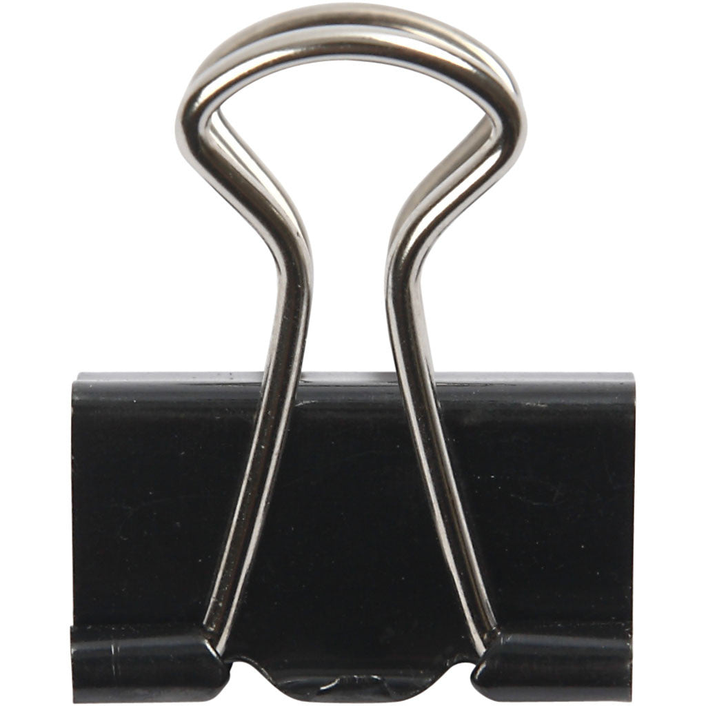 Foldback clips, B: 19 mm, zwart, 40 stuk/ 1 doos [HOB-14208]
