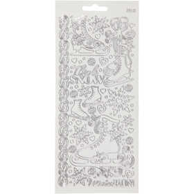 Autocollants, patins à glace, feuille 10x23 cm, 1 flles [HOB-170143]