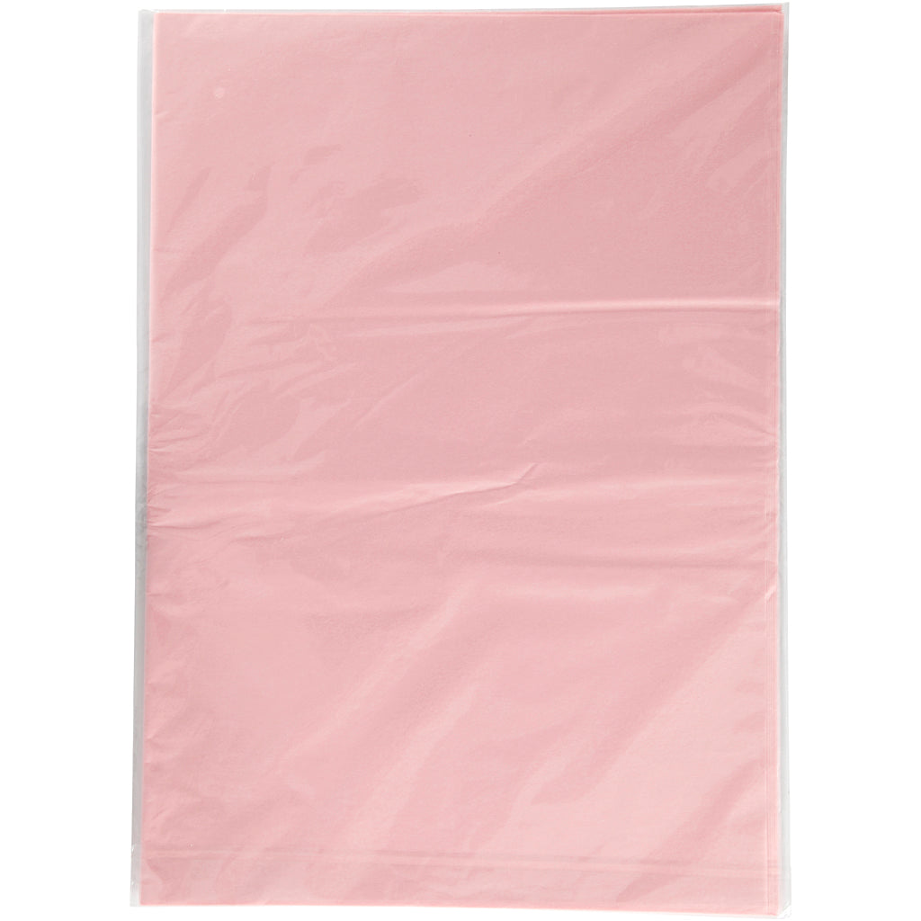 Tissue papier, vel 50x70 cm,  14 gr, lichtroze, 25vellen [HOB20088]