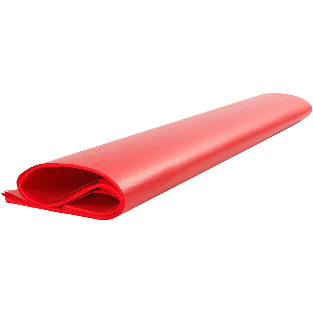 Papier de soie, feuille 50x70 cm,  14 gr, rouge, 25flles [HOB20863]