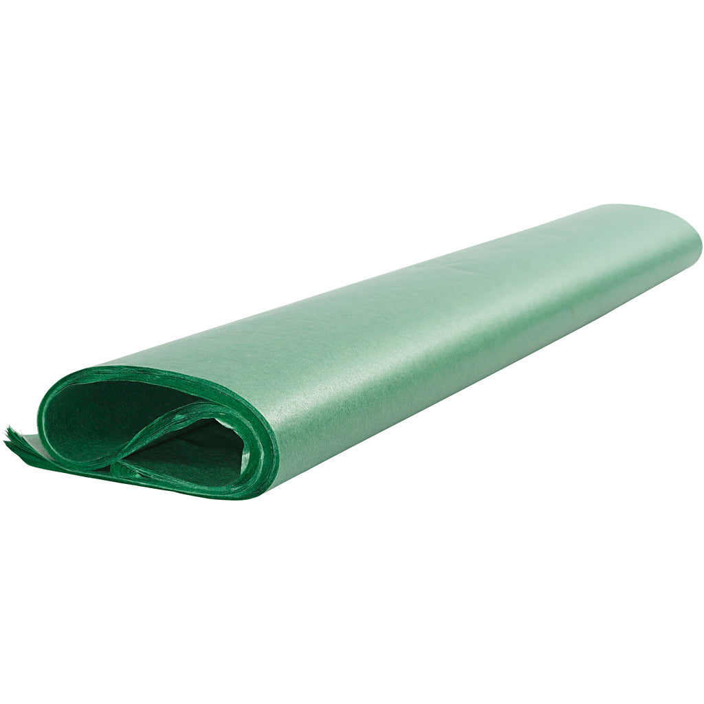 Papier de soie, feuille 50x70 cm,  14 gr, vert, 25flles [HOB20867]