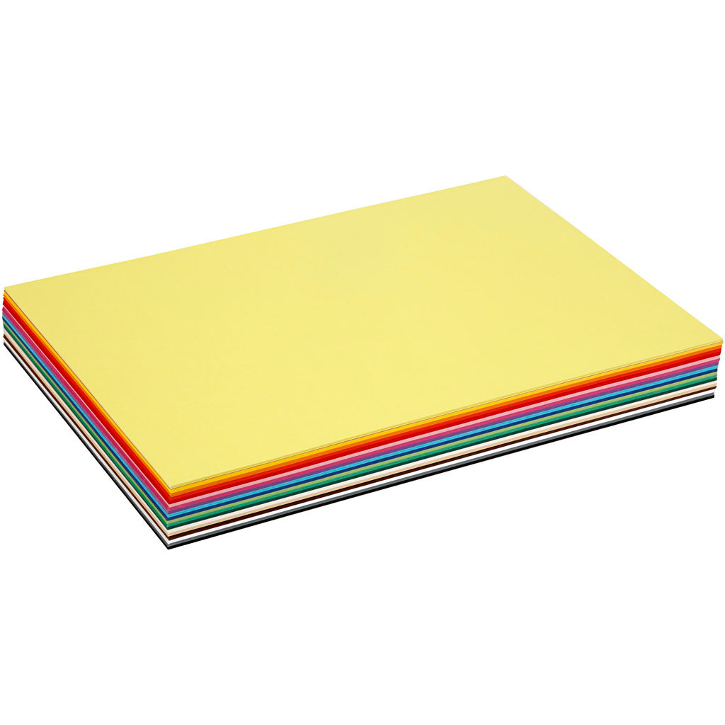 Creative Card, A3, sheet 297x420 mm, 180 g, assorted colours, 300 ass sheets