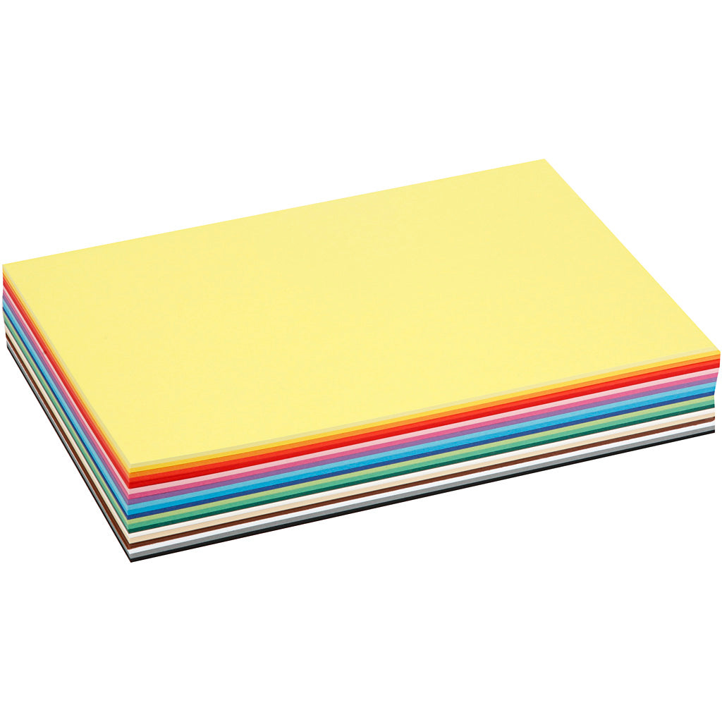 Creative Card, A4, sheet 210x297 mm, 180 g, assorted colours, 300 ass sheets