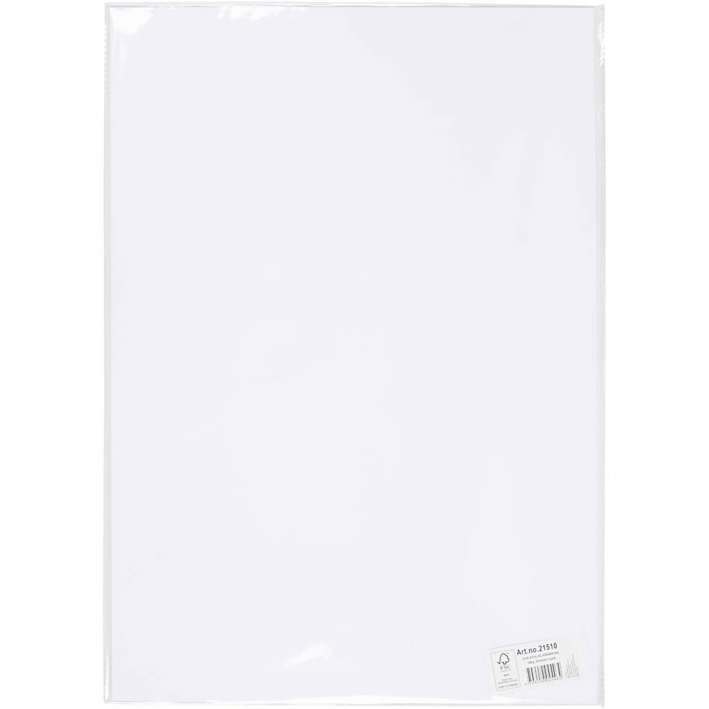 Papier Cartonné, A2, feuille 420x594 mm, 180 gr, blanc, 10 flles/ 1 Pq. [HOB-21510]