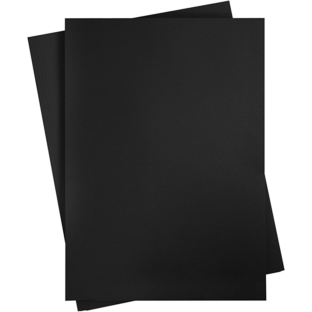 Card, A2 420x600 mm,  180 g, coal black, 10sheets