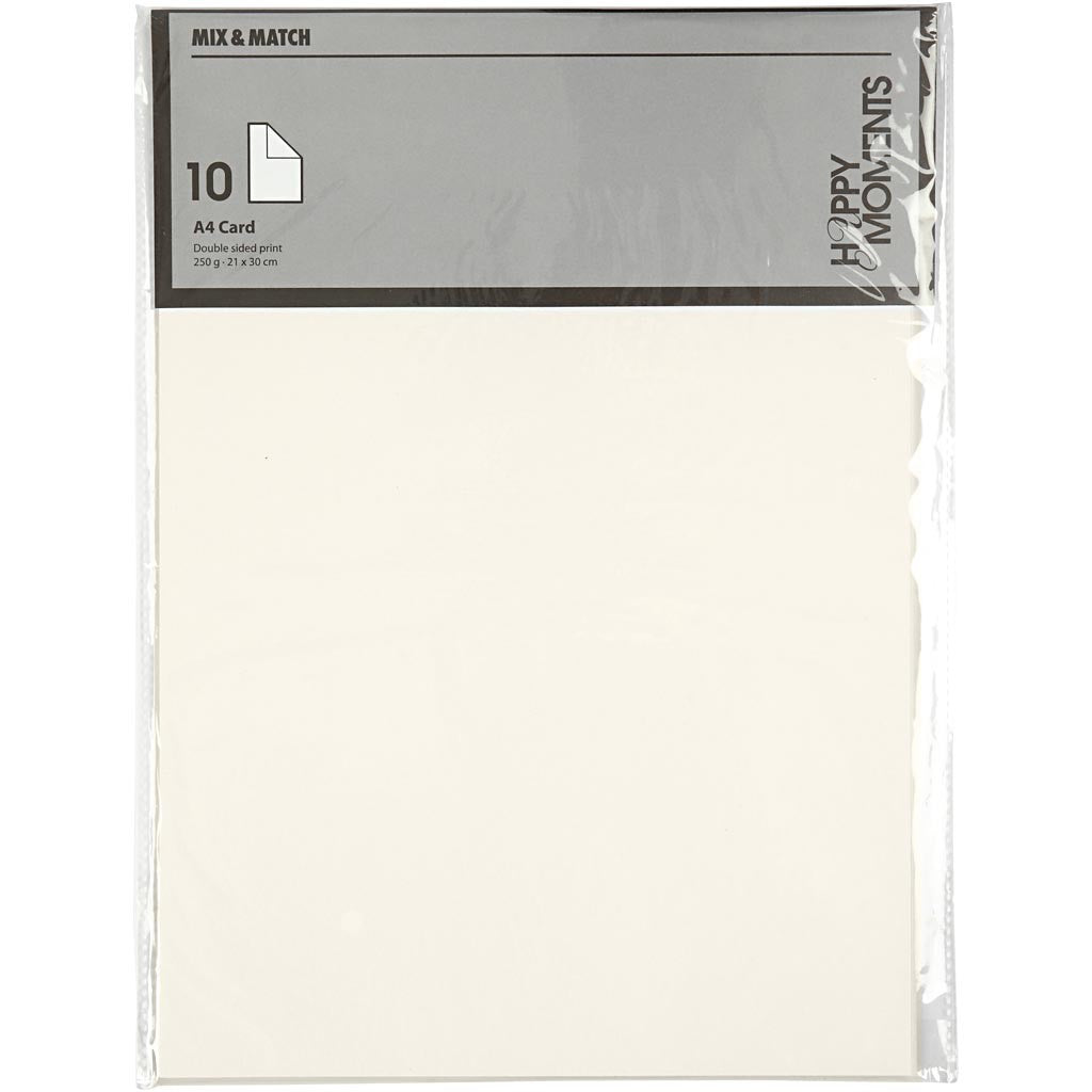 Carte structure, blanc cassé, A4 210x297 mm,  250 gr, 10flles [HOB-219021]
