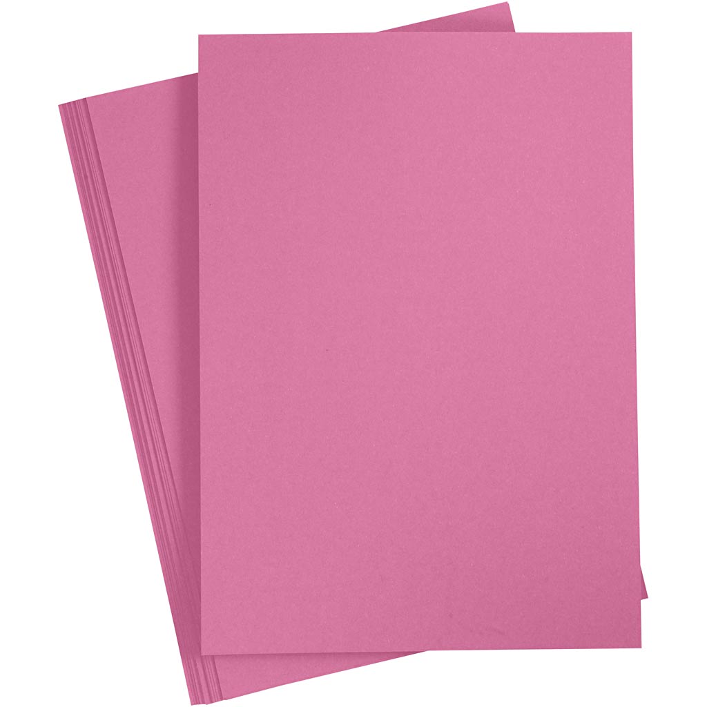 Card, A4, sheet 210x297 mm, 220 g, pink, 10 pc
