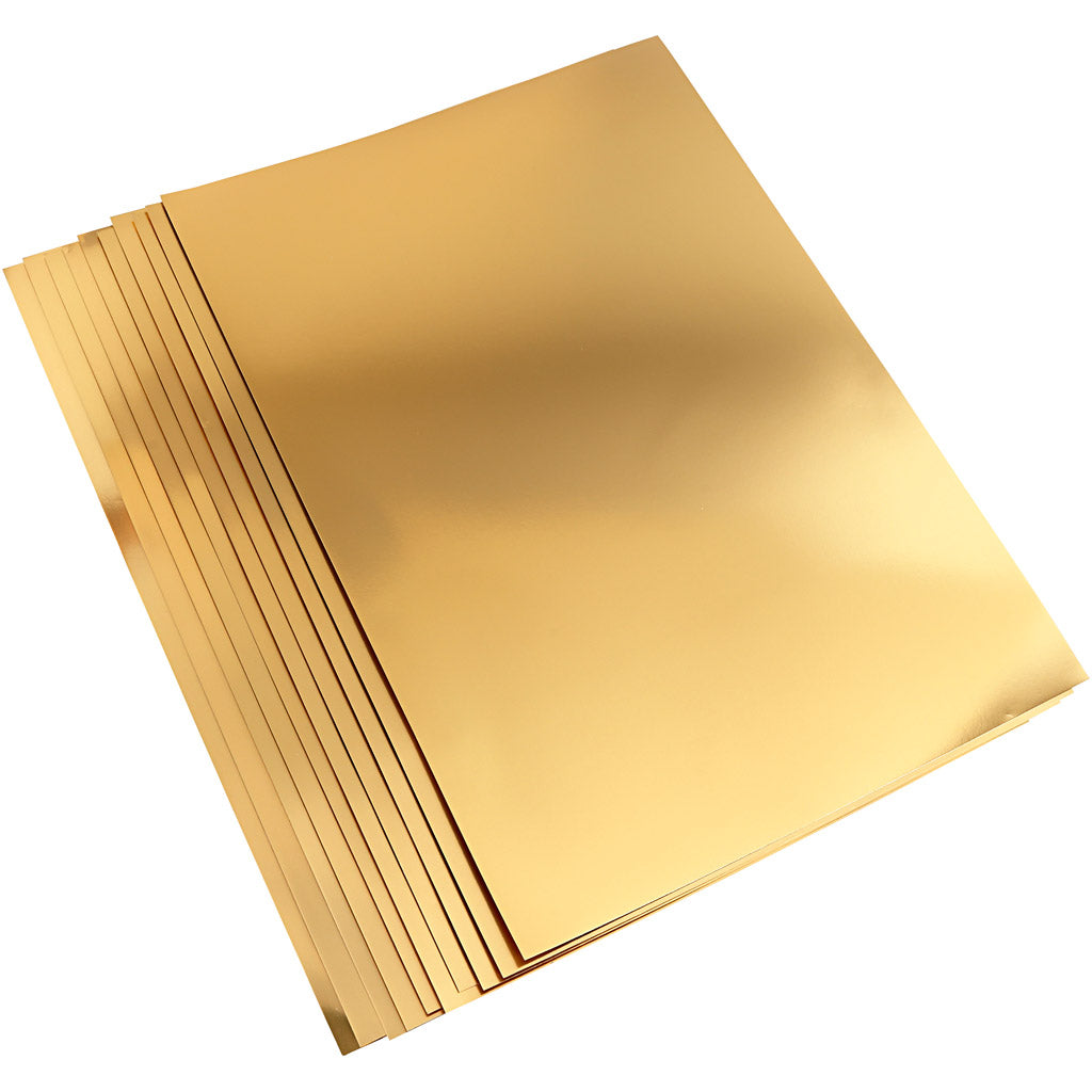 Papier métallisé, A2 420x600 mm,  280 gr, or, 10flles [HOB220840]