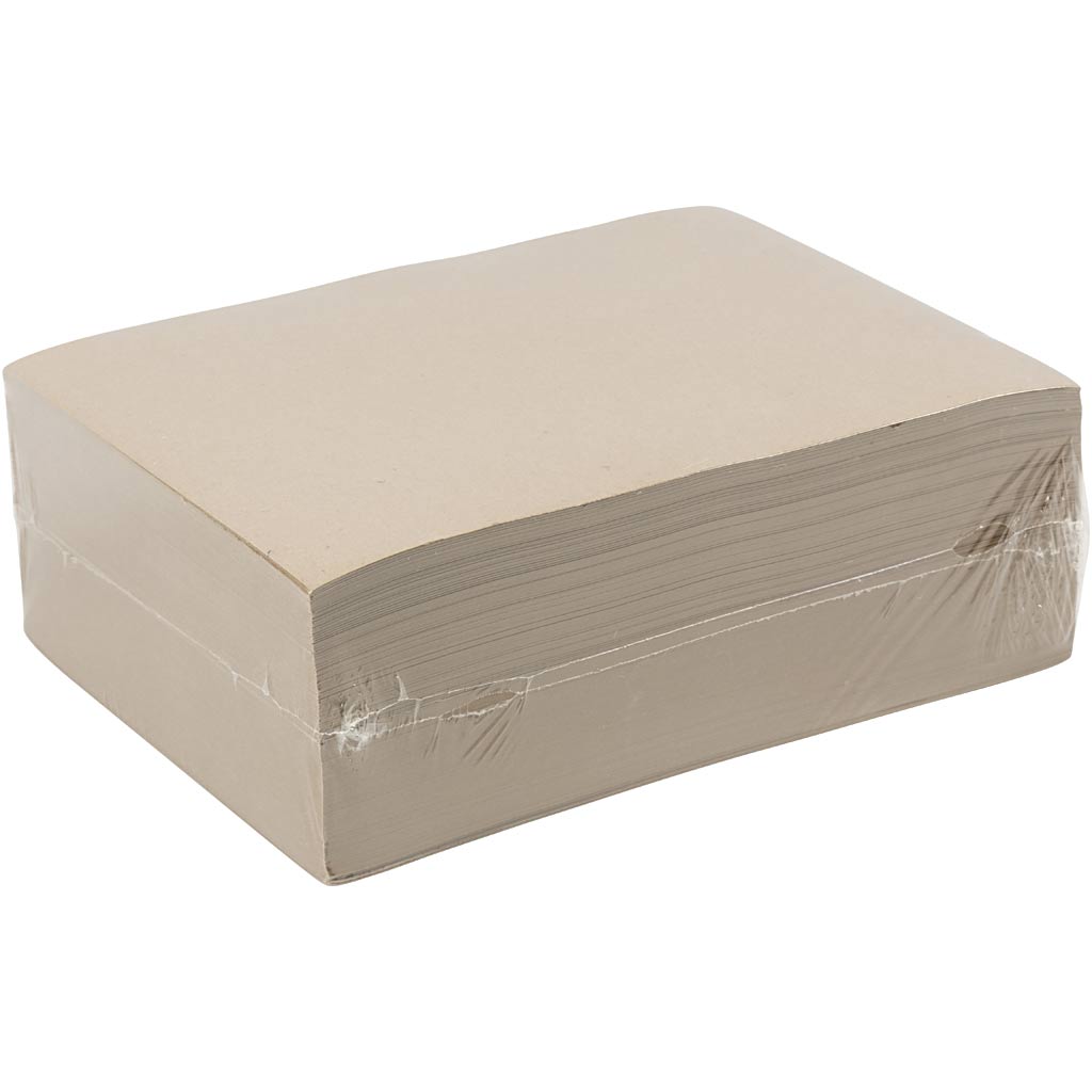 Papier Kraft, A4, feuille 210x297 mm, 135 gr, brun gris, 500 flles/ 1 Pq. [HOB-22134]