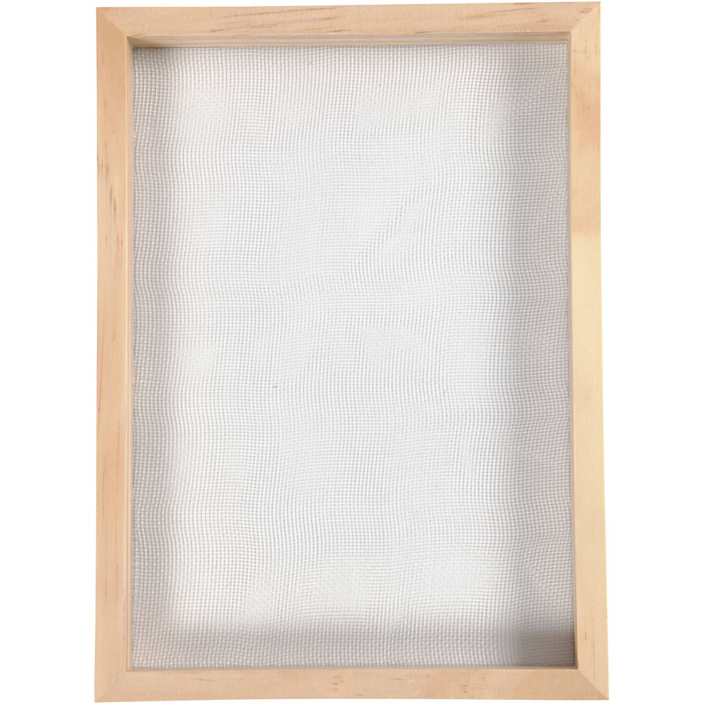 Moule cadre pour la fabrication de papier, A5, dim. 23x17x2cm cm, 20 mesh, 1 pièce [HOB-22797]